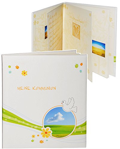 Tagebuch/Erinnerungsalbum - Meine Kommunion - zum Einkleben & Eintragen - groß - Gebunden - Fotobuch/Fotoalbum/Kirche - mit Texten - für Mädchen & J..