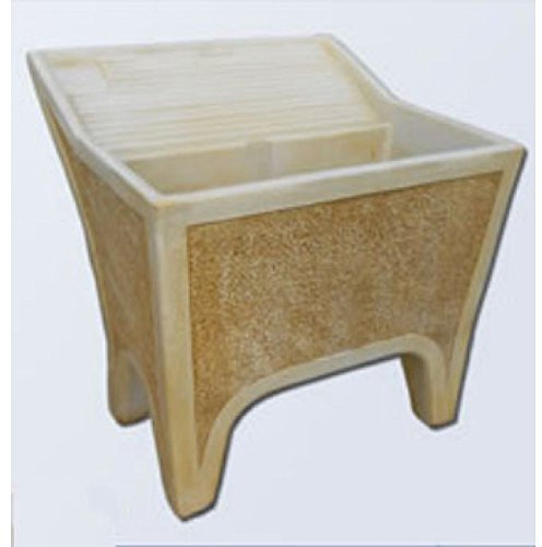 Lavabo en béton, fontaine, dimensions 80 x 73 H 80 cm, marron dégradé