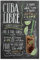 artboxONE Poster 30x20 cm Cocktails Typografie Cuba Libre - Bild cubalibre Cocktail cubalibre