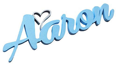 MIA STUDIO Personalisiertes Namensschild mit Herz für Kinderzimmer, Kinderzimmertür, Namensschild, Kinderzimmerdekoration