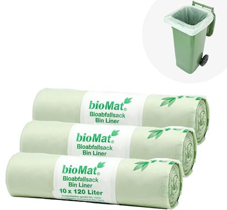 bioMat 120 Lt. Kompostierbare Abfallsäcke (30 Stk. Müllsäcke)