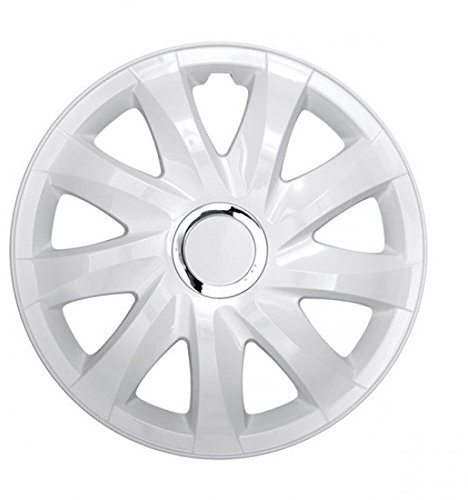 Radkappen / 4 x Universal Radzierblenden - Drift weiß (14)