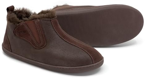 Vanuba Handgemacht Lammfell Warme Hausschuhe Damen Winter Kuschel Pantoffeln Geschlossen Hüttenschuhe