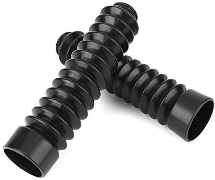 Keenso Universal Motorcycle Front Fork Cover, Rubber Protector Shock Gaiters Pad Wrap Set - Black, 215*46*30mm, Universal Fit for Pit Dirt Bike Motocross