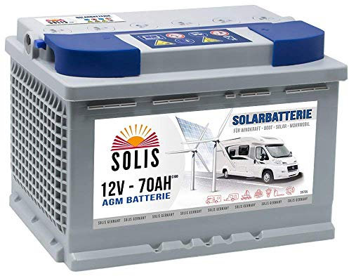 AGM Solarbatterie 70AH Boots Wohnmobil Solar Versorgungs Batterie