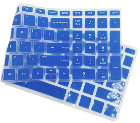 Non-brand Cubierta De La Piel del Teclado De Escritorio De Silicona para HP 15.6 Pulgadas BF Portátil - Azul