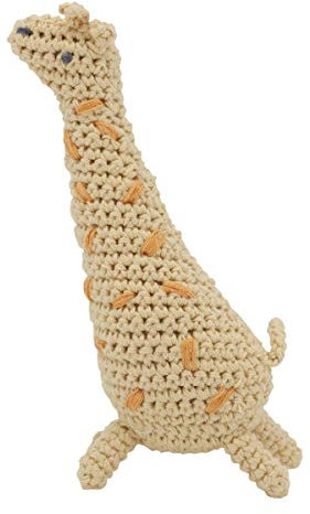 Sebra - Glenn - Häkel-Rassel - Giraffe - Gelb - 100% Baumwolle/Polyesterfüllung - (BxH) 11,5 x 8 cm