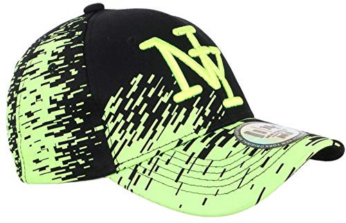 NY Cap Schwarz und Neongelb City Fashion Baseball Noryk – Unisex, Schwarz , Einheitsgröße