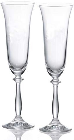 Copas Champagne para Bodas en cristal de Bohemia