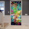 A.Monamour Türtapete Selbstklebend Türfolie Türposter 3D Bunter Gemalter Hintergrund Druck Der Graffiti Backsteinmauer Ziegelwand Vinyl Folie Türdeko Tapete Wandbild Türaufkleber Türtattoo 77 x 200 cm