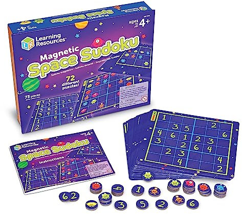 Learning Resources Magnetisches Weltraum-Sudoku, Rätselspiel, 72 Teile, ab 4 Jahren