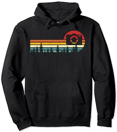 vintage retro sunset camera photography photographer design Pullover Hoodie