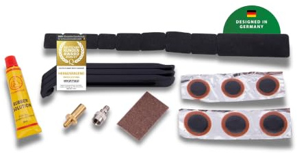 CONTEC Fahrrad-Flickzeug-Set Patch.it, Flickset für Reifen & Schlauch, Reparatur, Reparaturset, Selbstklebend, Reifenheber Pannen Hilfe für unterwegs