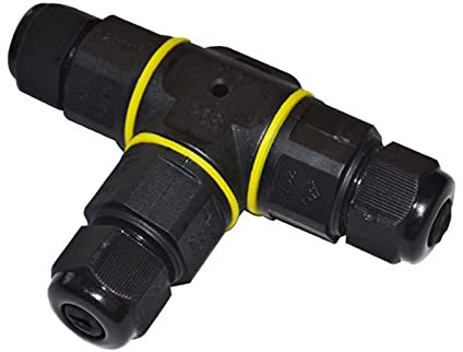Junction Box Cable Connector T Shape 3-pole Outside Cable Connector Cable External Sleeve Coupler for Outdoor Cable Random Color