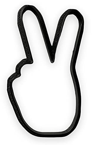 Bundle of Fun Ausstechform mit Friedenszeichen, Fingermotiv, 10,2 cm