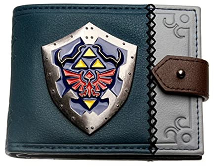 Ororitoli Legend of Zelda Geldbörse mit Metall-Logo, Münztasche, Retro, Metallic, Cartoon, Kunstleder, Unisex, Sammler, WALLET