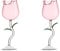 2 copas de vino tinto, copas de vino con forma de flor de rosa, copas de cóctel de vino tinto, copas de champán de cristal transparente para inauguración de la casa, bodas, celebraciones de