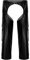 TTAO Herren Wetlook Cowboy Kostüm Western-Kostüm Ouvert Pants Kunstleder Lose Lange Hosen Wild West Chaps Hose mit Fransen Schnalle Reizwäsche Schwarz S