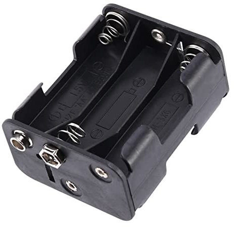 Oikabio Ressort de chargement double 6 x 1,5 V AA Support de batterie Noir