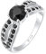 Elli Ring Damen Solitär Glamourös mit Kristall in 925 Sterling Silber
