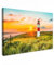 MuchoWow© Wandbilder 60x40 cm Schlafzimmer Home Deko Wohnung Bild Wohnzimmer Fotoleinwand Wand Bilder auf Leinwand Wall Decor Gemälde Wandbild Leuchtturm - Sonne - Gras - Strand - Meer - See
