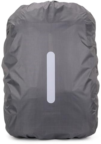 JTKREW 15L-25L wasserdichte Rucksack Regenschutz,Regenschutz für Rucksäcke mit Reflexstreifen, Regenhülle Schulranzen für Wandern,Radfahren