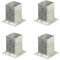 Onlywood Staffe a bicchiere per fissaggio pali legno con sezione quadrata 9 x 9 cm in Metallo Zincato – Supporto Pali Quadrati in Confezioni Risparmio da 4 pezzi