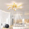 KeLuKes Silent Ceiling Fans with Lights Compatible with Alexa and Google Assistant, 78cm Bedroom Ceiling Fan with Lamp, Dc Motor, Timer Memory Function Reversible Dimmable Ceiling Fan Light, Gold