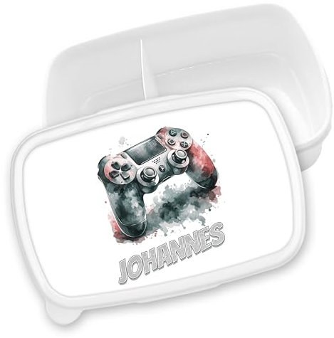 timalo® Brotdose Kinder personalisiert mit Namen | Bento Lunchbox Unterteilung mit Fächern | Jungen Mädchen Kindergarten Schule Geschenk | 18 - Controller