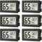 Confezione da 6 mini igrometro per umidità interna, mini termometro digitale misuratore di umidità, termometro igrometro per interni, monitor Fahrenheit (℉) per termostato rettile, barattoli rettili