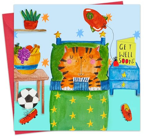 Twizler Gute Besserung Karte für Jungen – Gute Besserung für Kinder – Thinking of You Karte – Feel Better Karte für Sohn, Enkel, Bruder, Freund