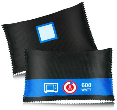 Deshumidificador para coche, 2 x 400 g, reutilizable, cojín de humedad para coche, para eliminar la humedad del coche, evita que se empañen las ventanas del coche