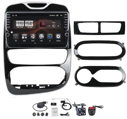 ZGYBDH Pantalla de 9 pulgadas 2 Din Radio estéreo para automóvil Android 11 para Re-nault Clio 4 BH98 2012-2016 Navegación para automóvil en el tablero Receptor de audio para automóvil Soporte CarPla