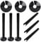 6 PCS 200mm X 15mm Black Radiator Cover and Base, Radiator Pipe Covers, Radiator Cover, Radiator Pipe Covers and Pipe Collars Pipe Central Heating Clip on Covers