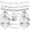 Silver Wedding Anniversary Decorations 60 Silver Wedding Banner Bunting Happy 60th Anniversary Balloons CakeToppe Satin Sash for 60 Couple Party