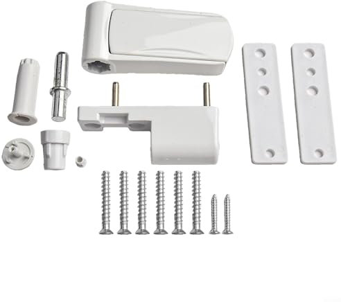 Alanmoship Aluminum 3D Adjustable Door Flag Hinge, with Mute Buffer, for Glazing Doors, White Profile, Quiet Closing, Multidirectional, Alignment