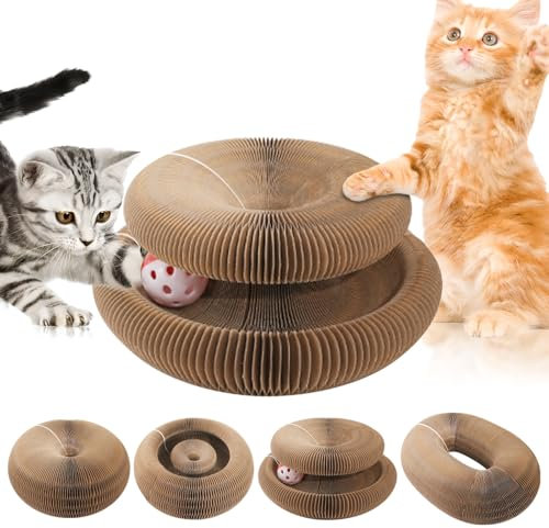 Taimimy Magic Organ Rascador Gato Interactivo, Juguete Rascador Interactivo para Gatos con Bola de Campana, Ejercicio Mental y físico Interactivo para Gatos de Interior