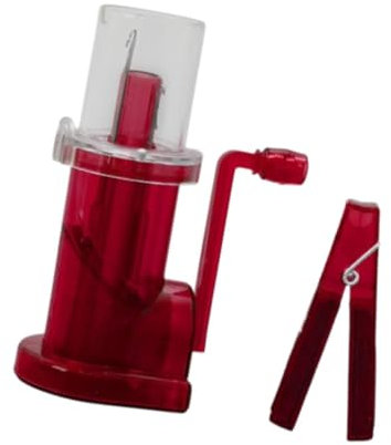 Harilla Kleine Strickmühle Haushaltshandspulen -Knitter tragbares Strickwerkzeug Robustes Verzierungsmaschine für Liebhaber Kinder, Rot