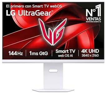 LG, 32zoll, Ultragear 4K UHD, 80cm, 16:9, Super Resolution, 3840 x 2160, 144Hz, 1ms, HDR10, AMD FreeSync, DCI-P3 95%, DisplayHDR 400, 32G810SA-W.AEU - Weiß