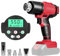 Pistola de calor inalámbrica para batería Milwaukee de 18 V, pistola de aire caliente inalámbrica de 50 ° C-550 °C con pantalla LCD y 5 boquillas, pistola de calor inalámbrica de calentamiento rápido