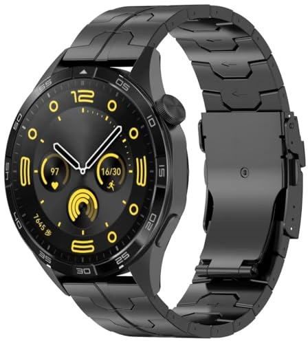 synsing Pulsera de titanio compatible con Huawei Watch GT5 de 46 mm, 22 mm de metal con Huawei GT4 46 mm, GT3 46 mm, GT3 Pro 46 mm, GT2 46 mm, GT2 Pro, GT 2e, GT Active, GT Classic, GT2 Sport/Elegant