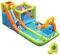 FANTASK Castillo Hinchable de Agua 8 en 1 con soplador de 680 W, tobogán acuático, Pared de Escalada, Canasta de Baloncesto, Juego de Lanzamiento de Anillos, Parque acuático para Exteriores