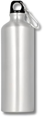 Generisch Individuell bedruckte Trinkflasche Pacific, 770 ml - personalisiert mit ihrem Bild oder Text! (silber)