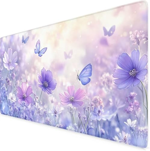 Schreibtischunterlage Chrysantheme Mauspad Traum mit Leder und Rutchfeste Wildleder, Wasserfeste Gaming Tischunterlage, Multifunktionales Office Mousepad 600x300x3mm, Computer-Zubehör, Deko K7-953