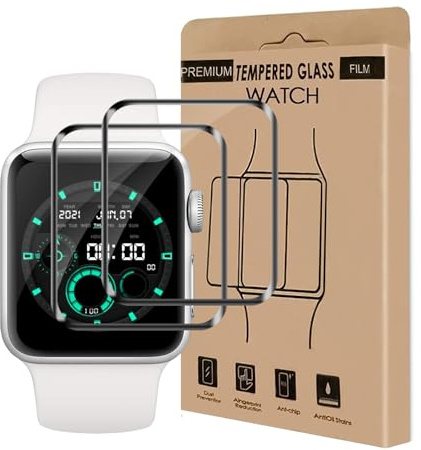 Cable Leader Schutzfolie für Panzerglas für Apple Watch Series 4/5/6/se/se2 (40mm), 2 Stück Anti Kratzer Schutzglas, Keine Blasen, Sensitive Touch, Hoch Definition Apple Watch 40mm Displayschutzfolie