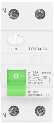 Disjoncteur différentiel de type A RCCB RCD 2P 16A 40A 63A 6KA Type électromagnétique Disjoncteur différentiel 30ma 300ma(2 Pole 100mA,16A)