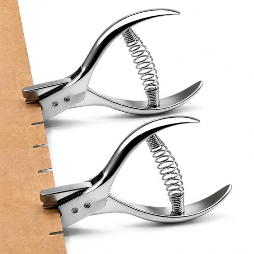 2PCS DIY Notch Pattern, Pince a Encocher en Acier Inoxydable, Notch Cutter 2 mm pour Plaquette d'Essai, Outil de Découpe et Marquage Précis pour Tissu, Couture, Design Créatif et Travaux Manuels