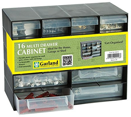 Plastic 16 Multi Drawer Storage Cabinet Organiser For Home Garage DIY Hobby Craft
