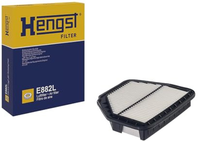 HENGST - Luftfilter E882L - Luft-Filtereinsatz für KFZ | Hochwertiger Motorluftfilter für Otto- oder Dieselmotor - Schutz für Motoren - Wasserbeständig