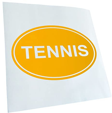 Kiwistar - Autoaufkleber - gelb - 60 x 39 cm - Tennis - Heckscheibenaufkleber Auto Aufkleber wetterfest für Kfz LKW Mofa Truck - Sticker außen selbstklebend Tuning Zubehör für Fenster Fahrzeug Scheibe